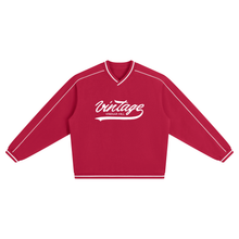 Unisex Color Block V-Neck Sweatshirt