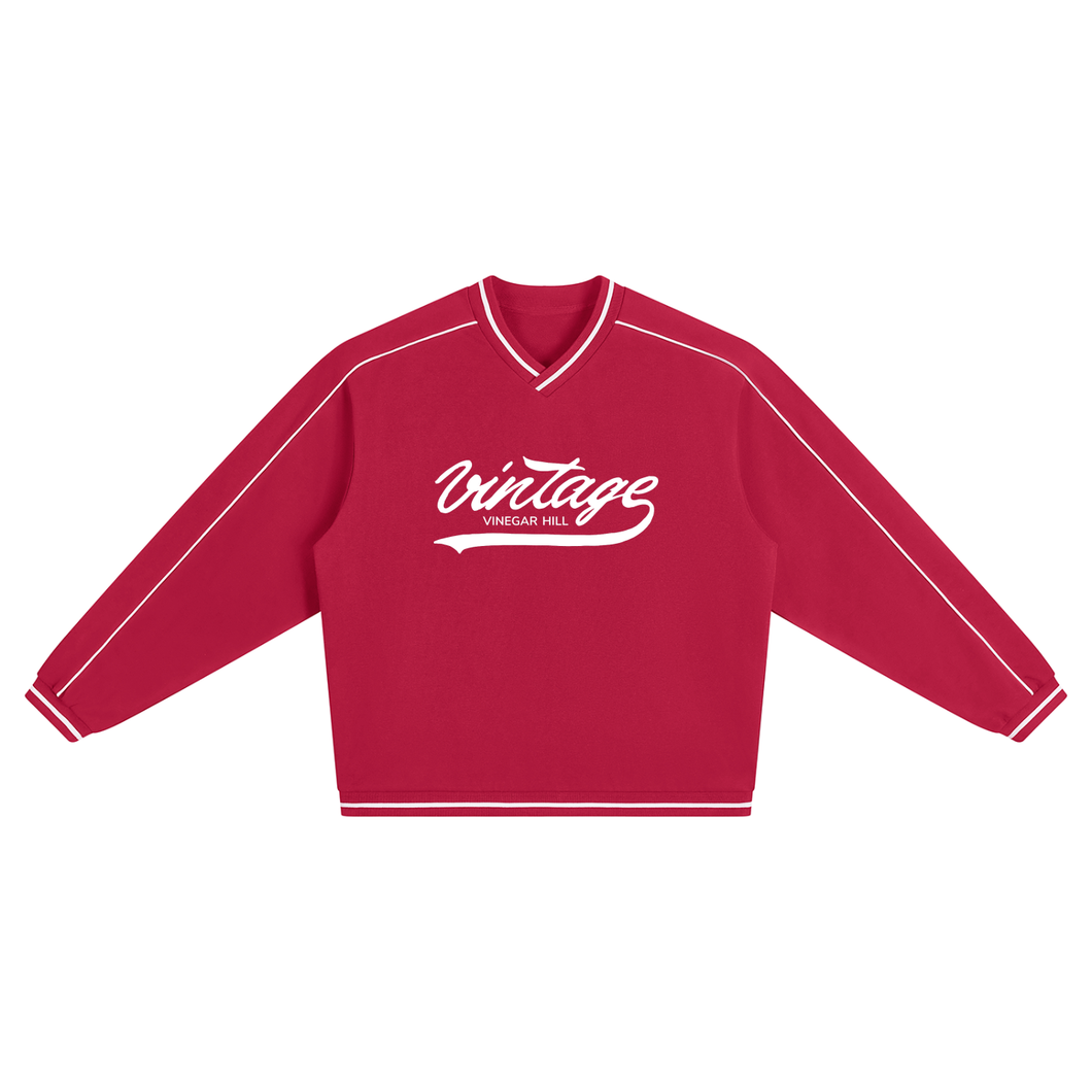 Unisex Color Block V-Neck Sweatshirt