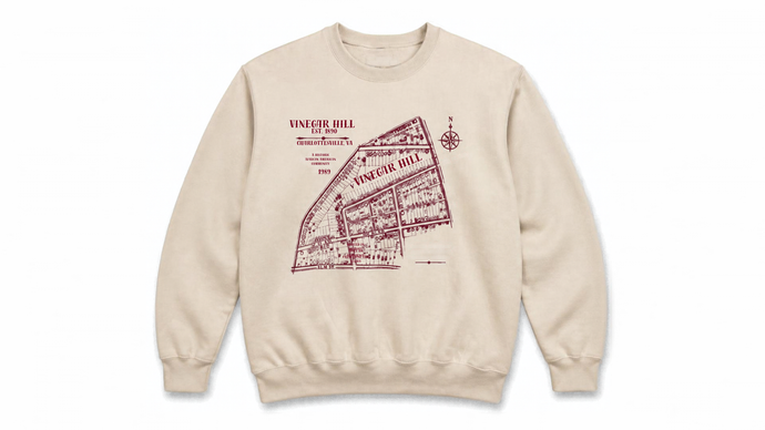 Vinegar Hill Heritage Map Crewneck — Cream