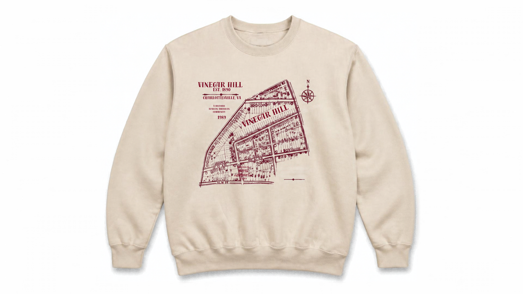 Vinegar Hill Heritage Map Crewneck — Cream
