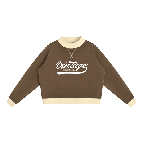 Women’s Mock Neck Crewneck Sweatshirt