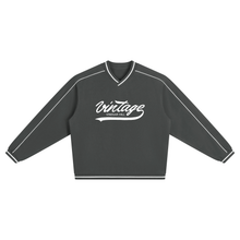 Unisex Color Block V-Neck Sweatshirt