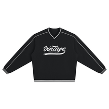 Unisex Color Block V-Neck Sweatshirt
