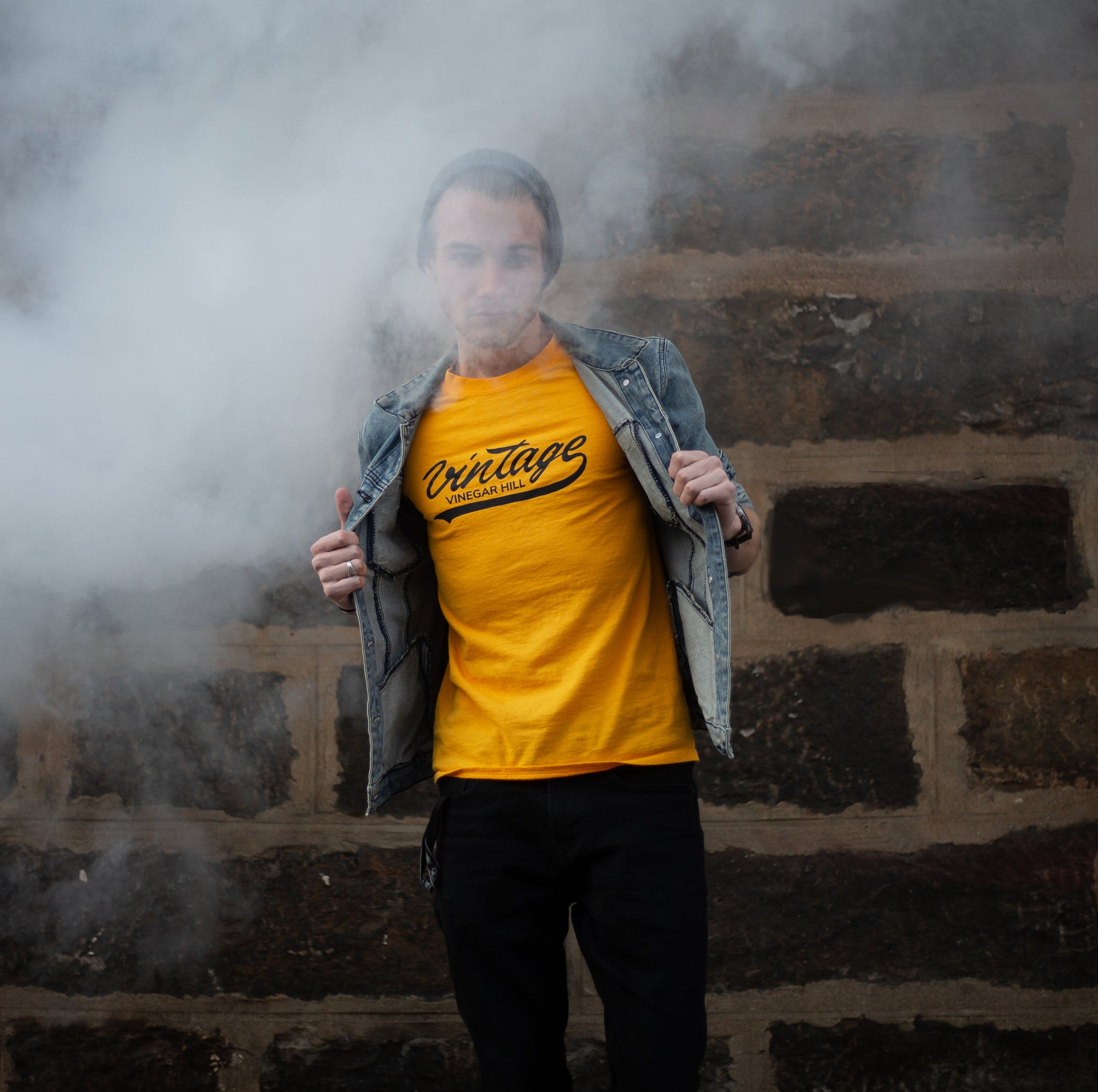 Vinegar Hill 2.0 (Black on Gold)  Heavy Cotton T-Shirt